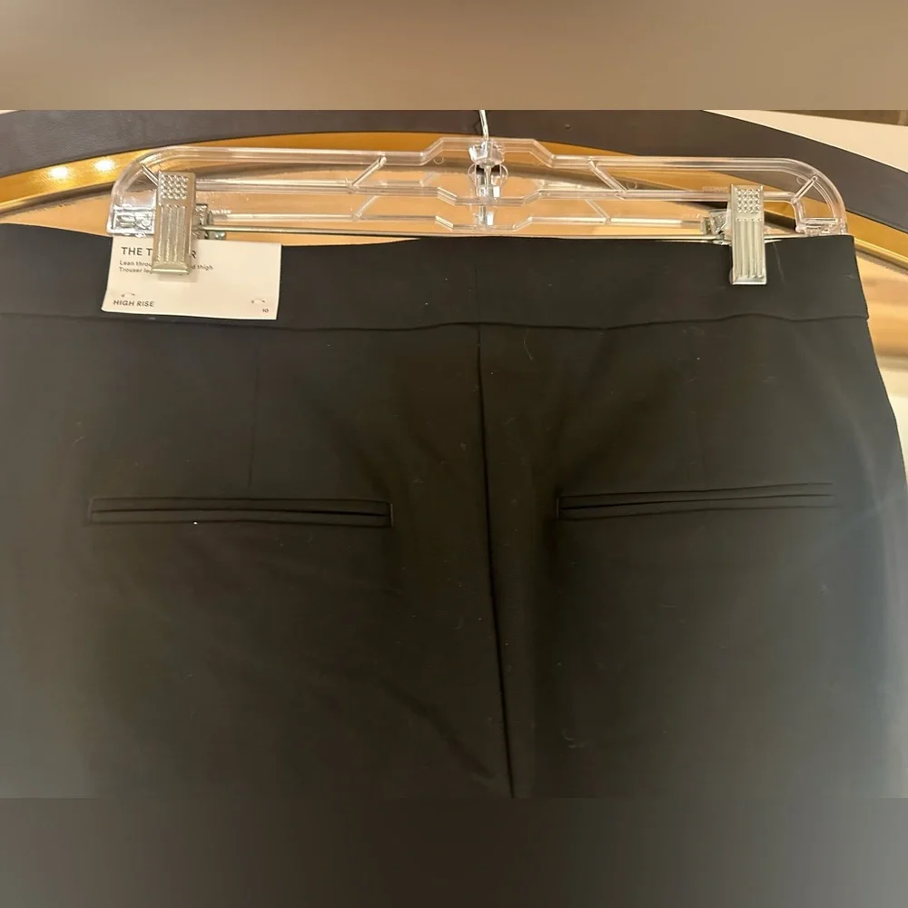 NWT Ann Taylor High Rise Seasonless Stretch Black Trouser Pants Size 10 - Picture 3 of 11